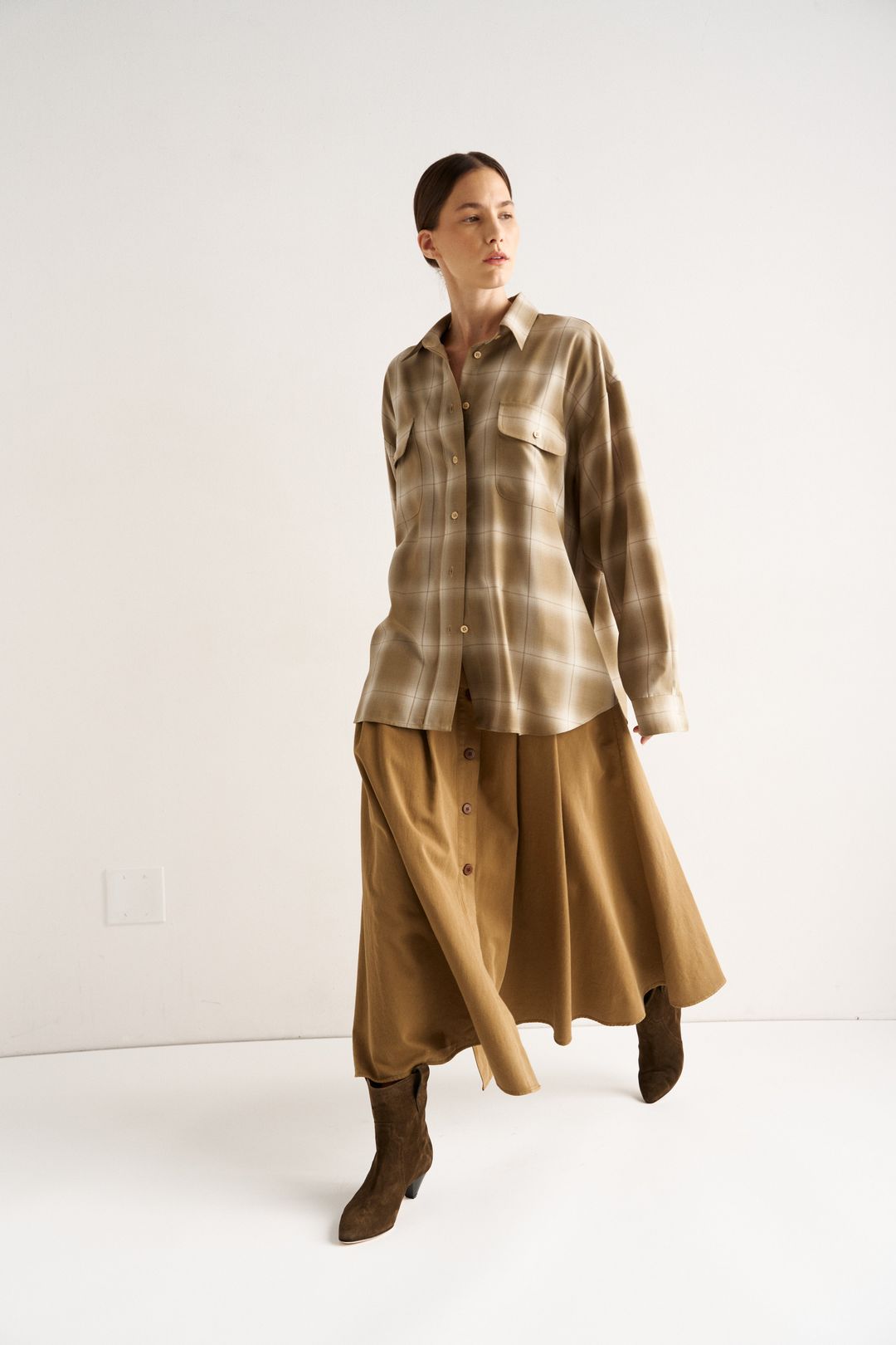 The Venetian Skirt in Camel #4
