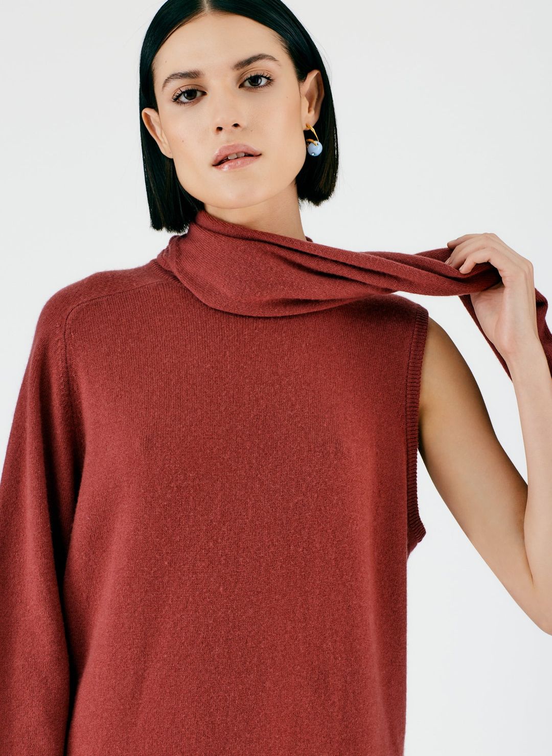 Feather Weight Cashmere Cutout Sleeve Pullover #8