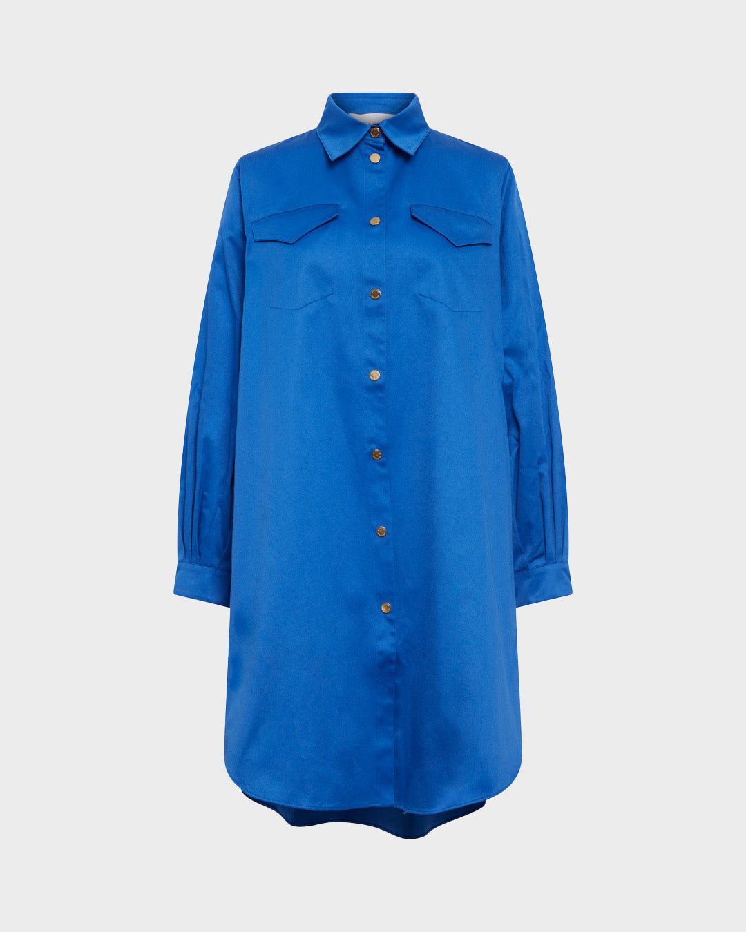 UTILITY TRAPEZE DRESS - BLUE