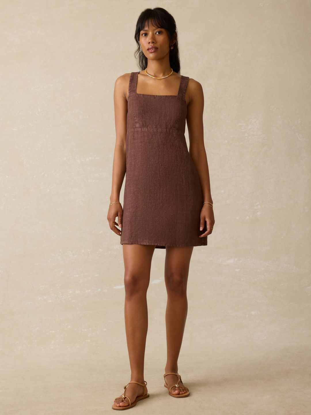 August Linen Dress - Cocoa #4