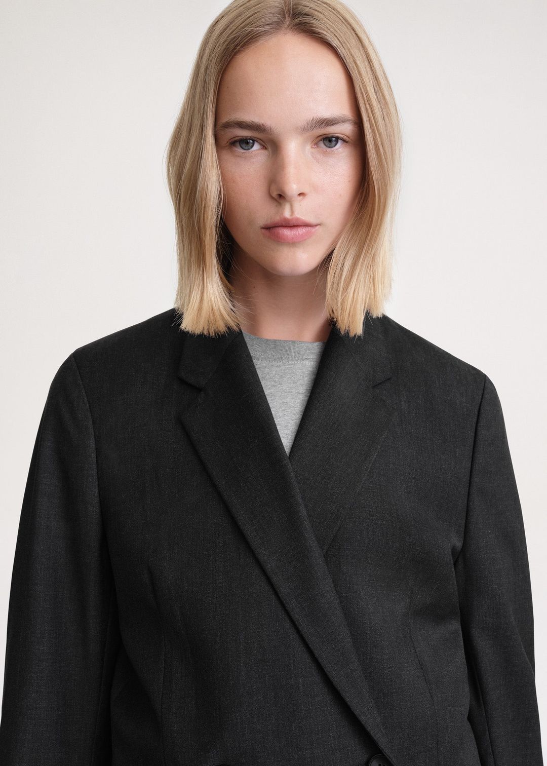 Double-breasted blazer charcoal mélange #4