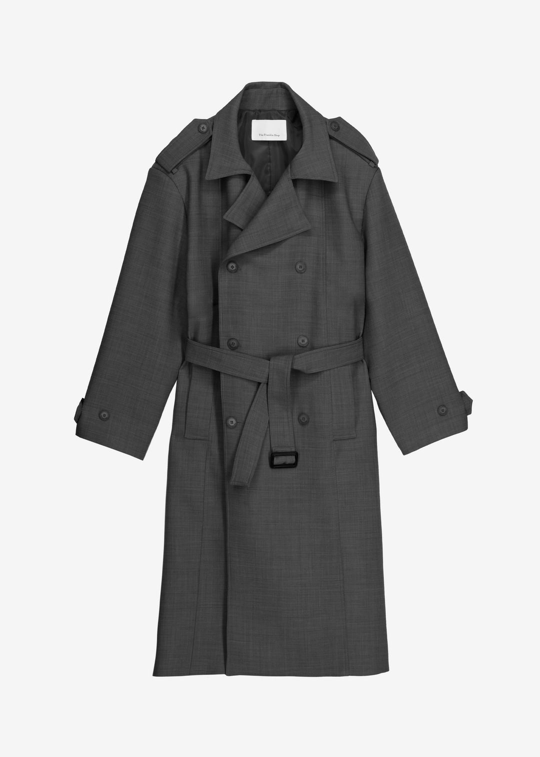 Bleecker Plaid Trench Coat - Dark Grey #12