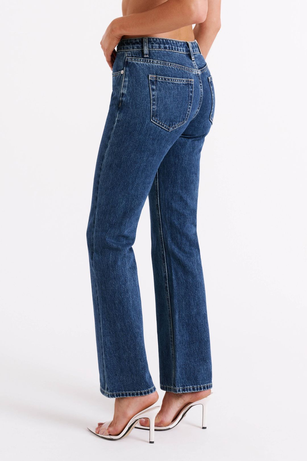 Stephy Low Rise Straight Leg Denim Jean - Dark Blue #9