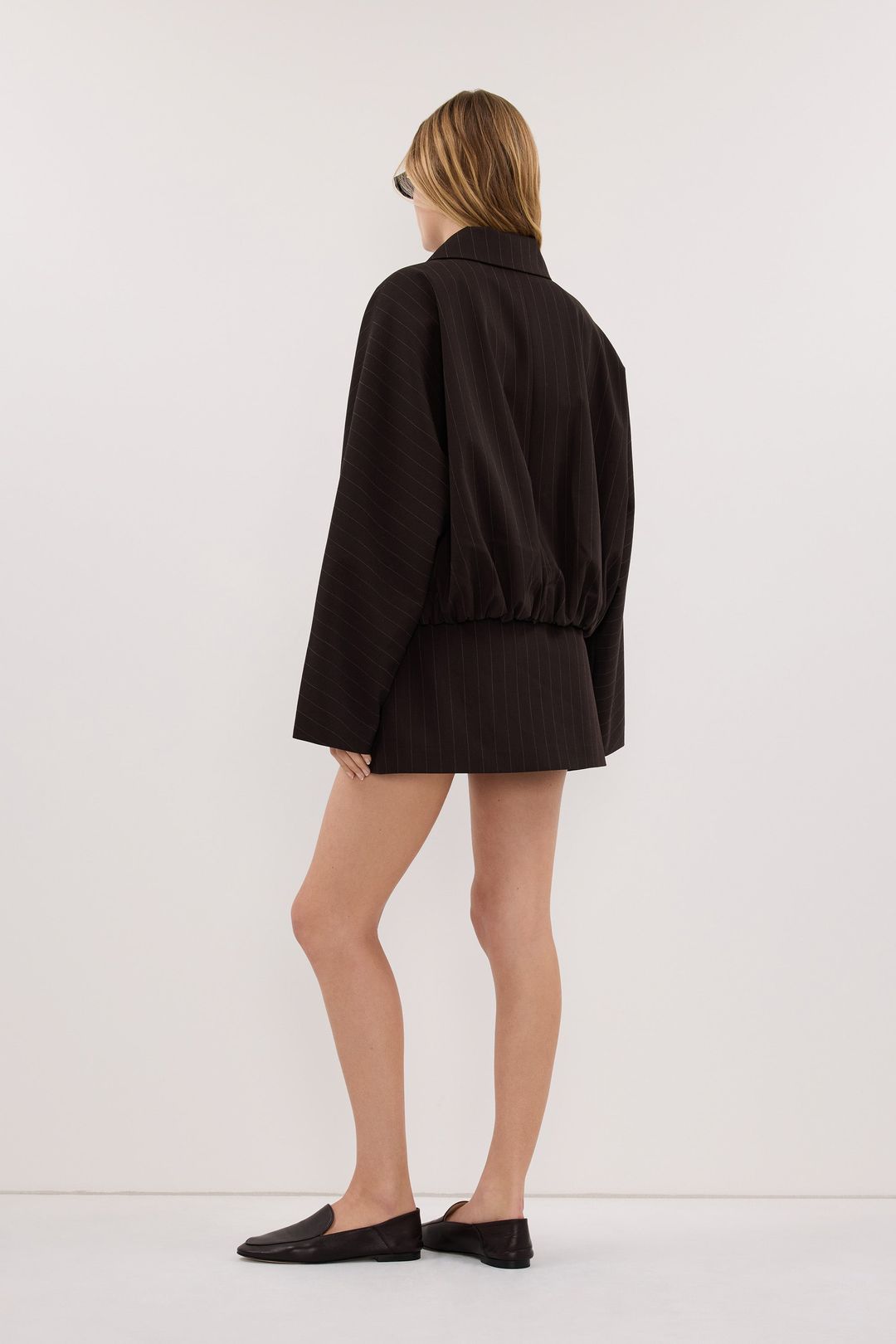 SIAN PEAT PINSTRIPE BOMBER JACKET #5