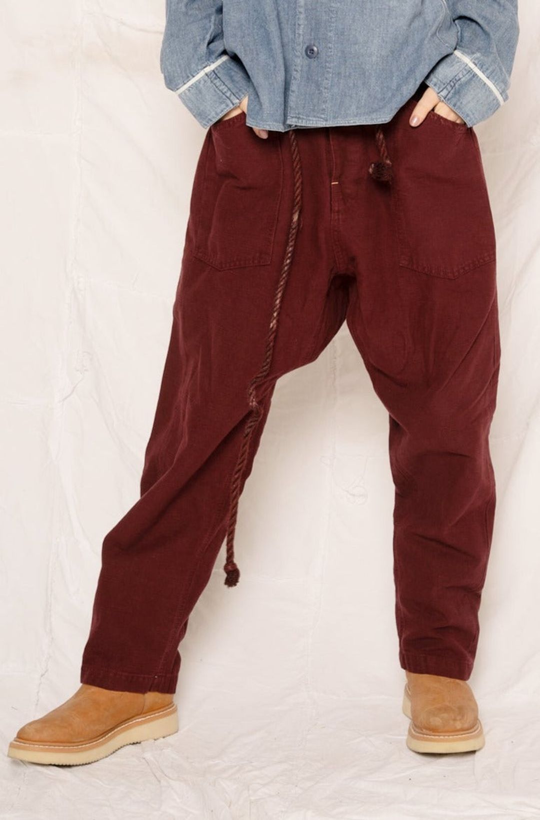 P38 Linen/Cotton Deep Burgundy