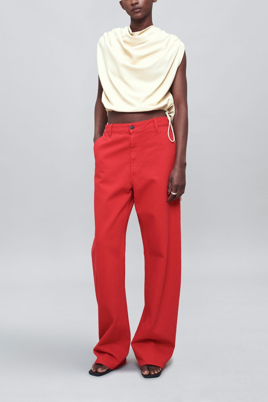 Column Leg Jeans in Cotton Denim