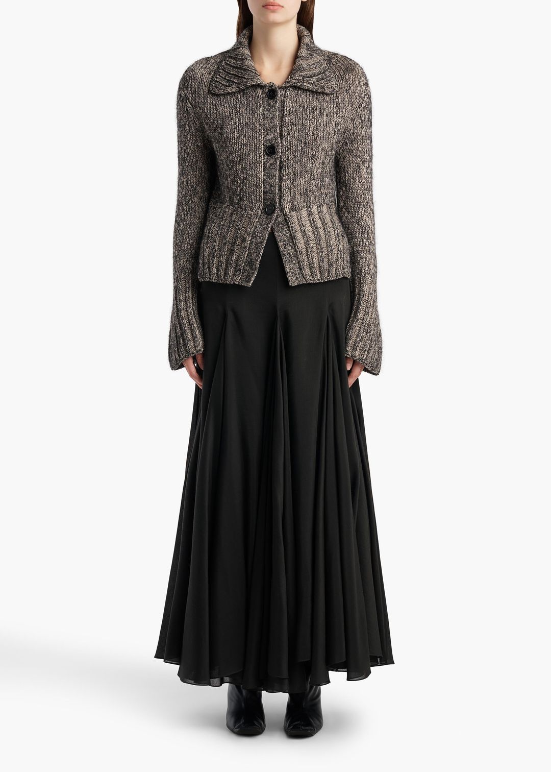 Takeo Cardigan in Sepia and Black Multi