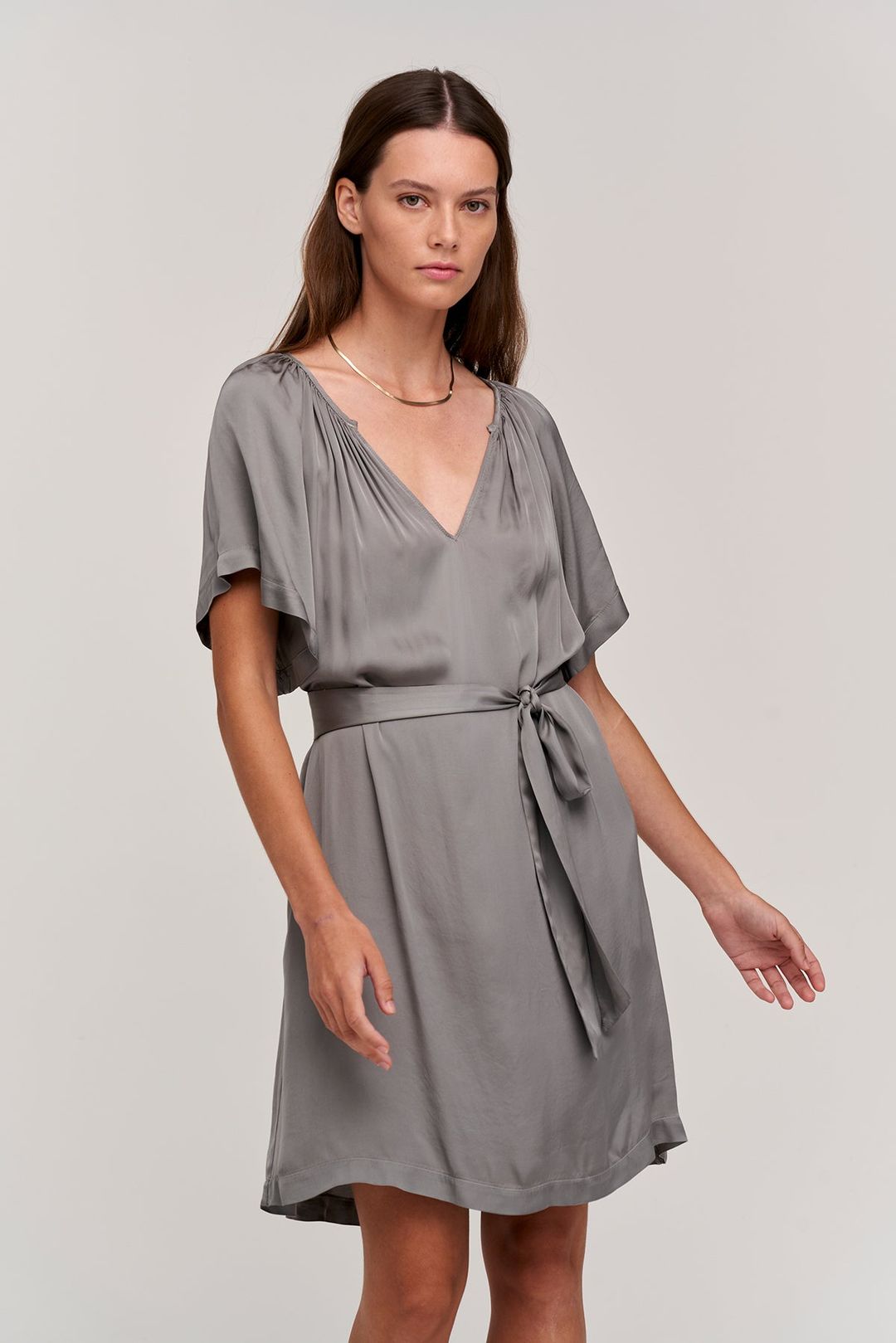 SUZANNA SATIN VISCOSE DRESS #6