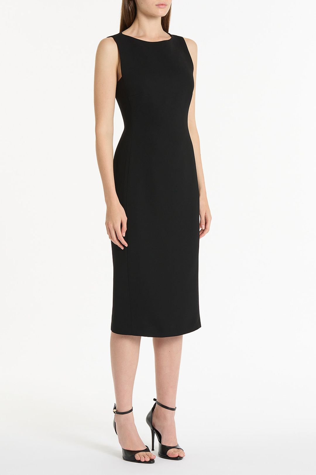 BLACK CREPE SHEATH DRESS #3