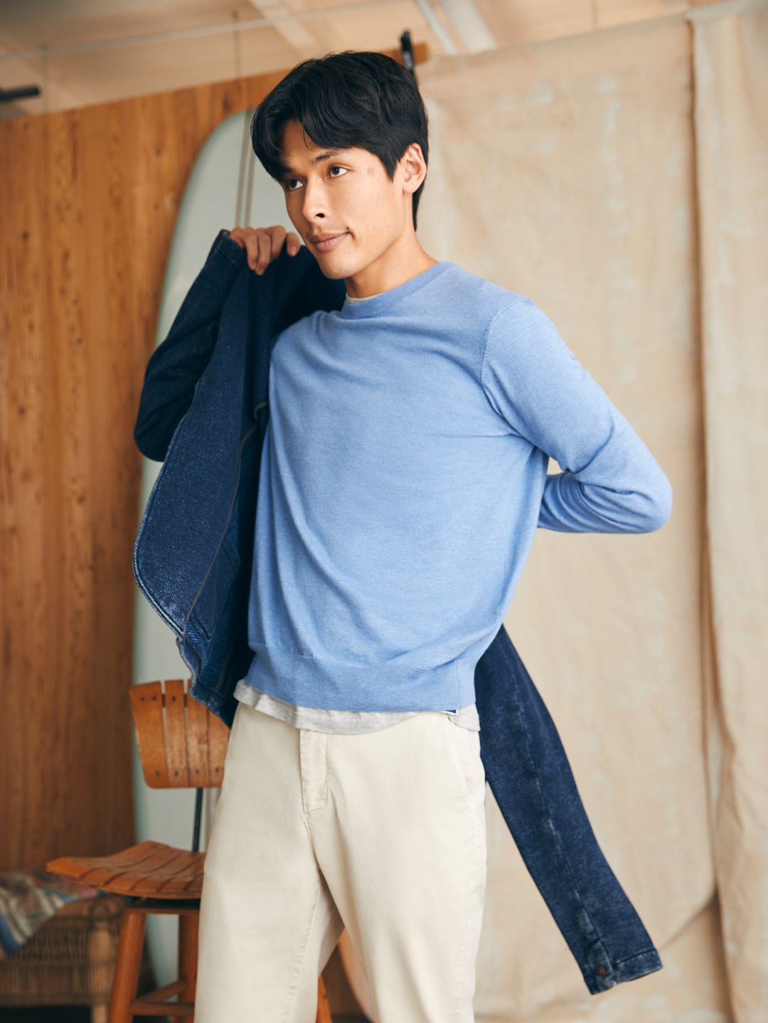 Movement™ Crewneck Sweater (Tall) - Azure Sky Heather #3