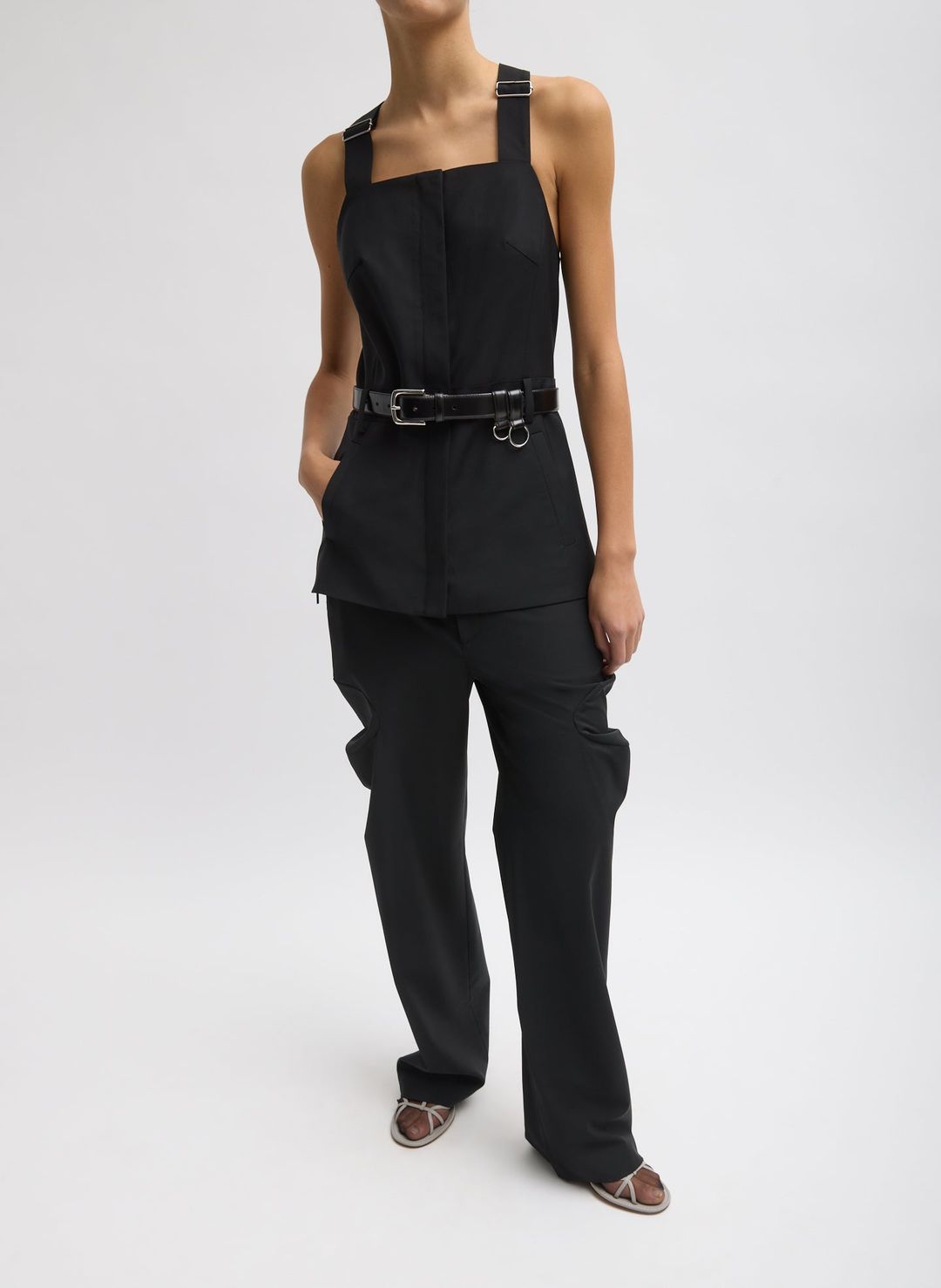 Recycled Tropical Wool Overall Top #7
