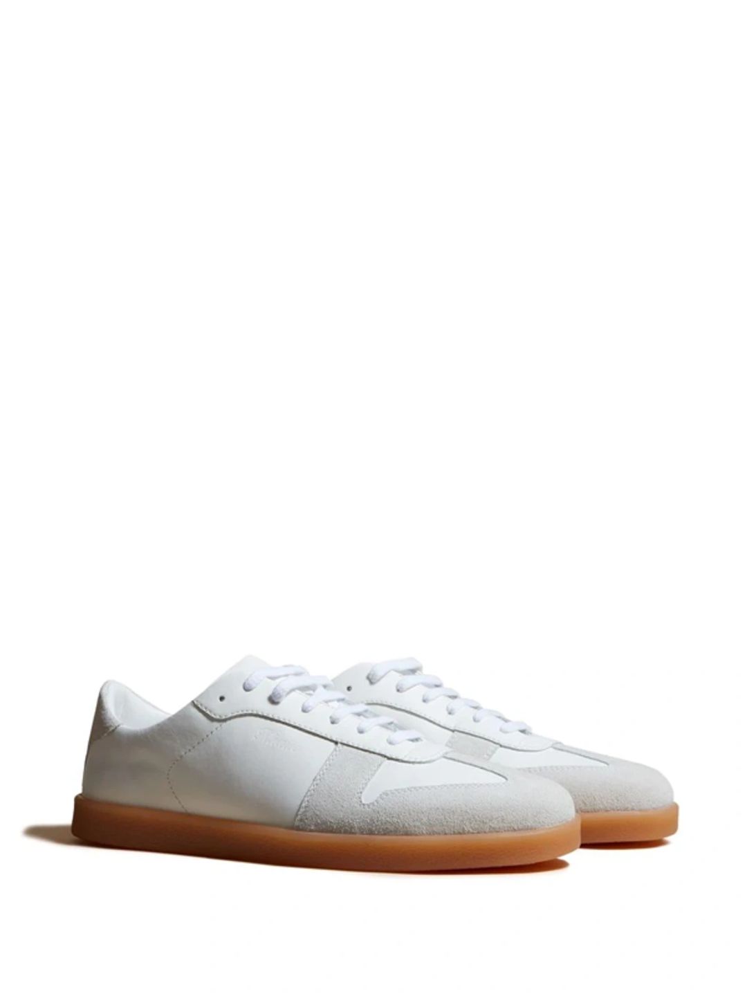 Walker suede-trimmed leather sneakers #3