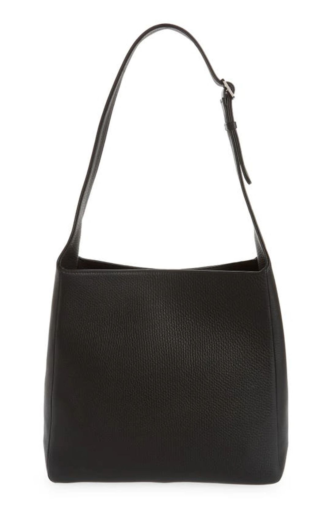 Piper Grained-leather Shoulder Bag In Black