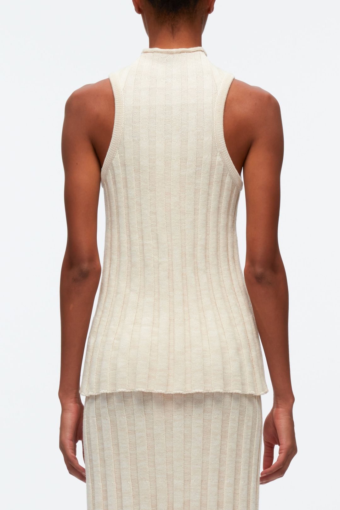 Traveling Rib Knit Mockneck Sleeveless Tank #3
