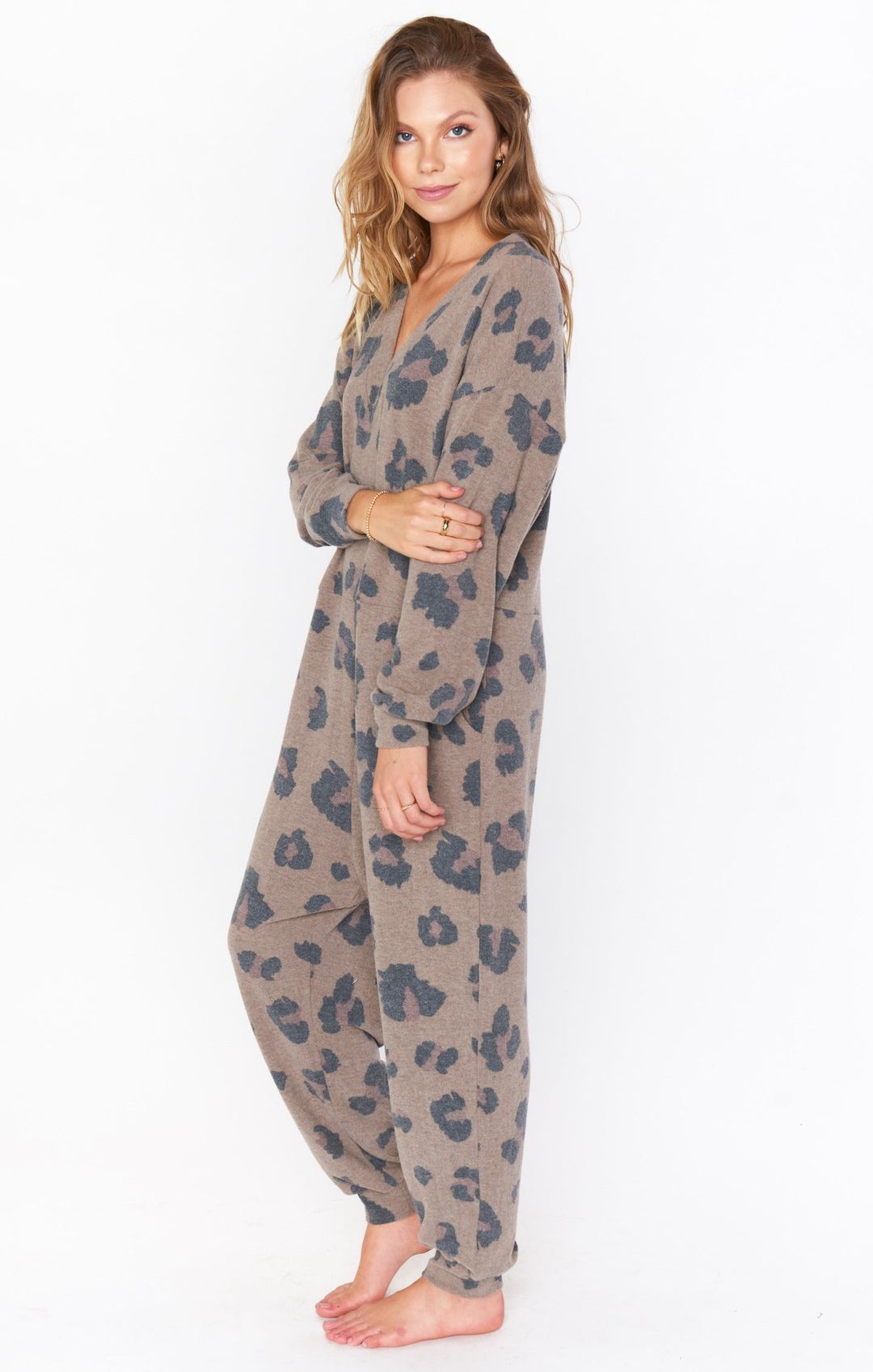 Jules Jumpsuit ~ Cheetah Brushed Hacci