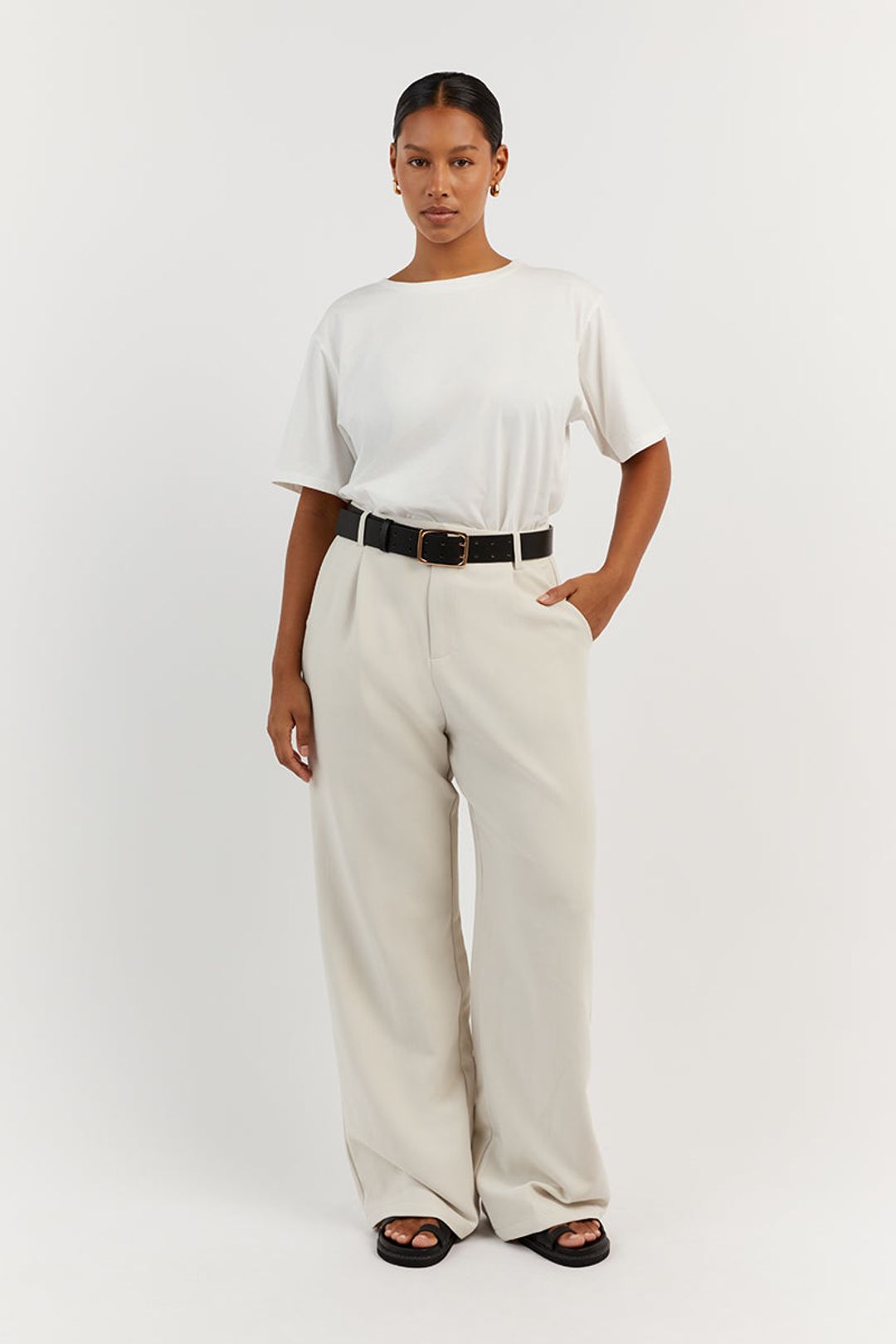 CHARLOTTE OFF WHITE CREW NECK TEE #6