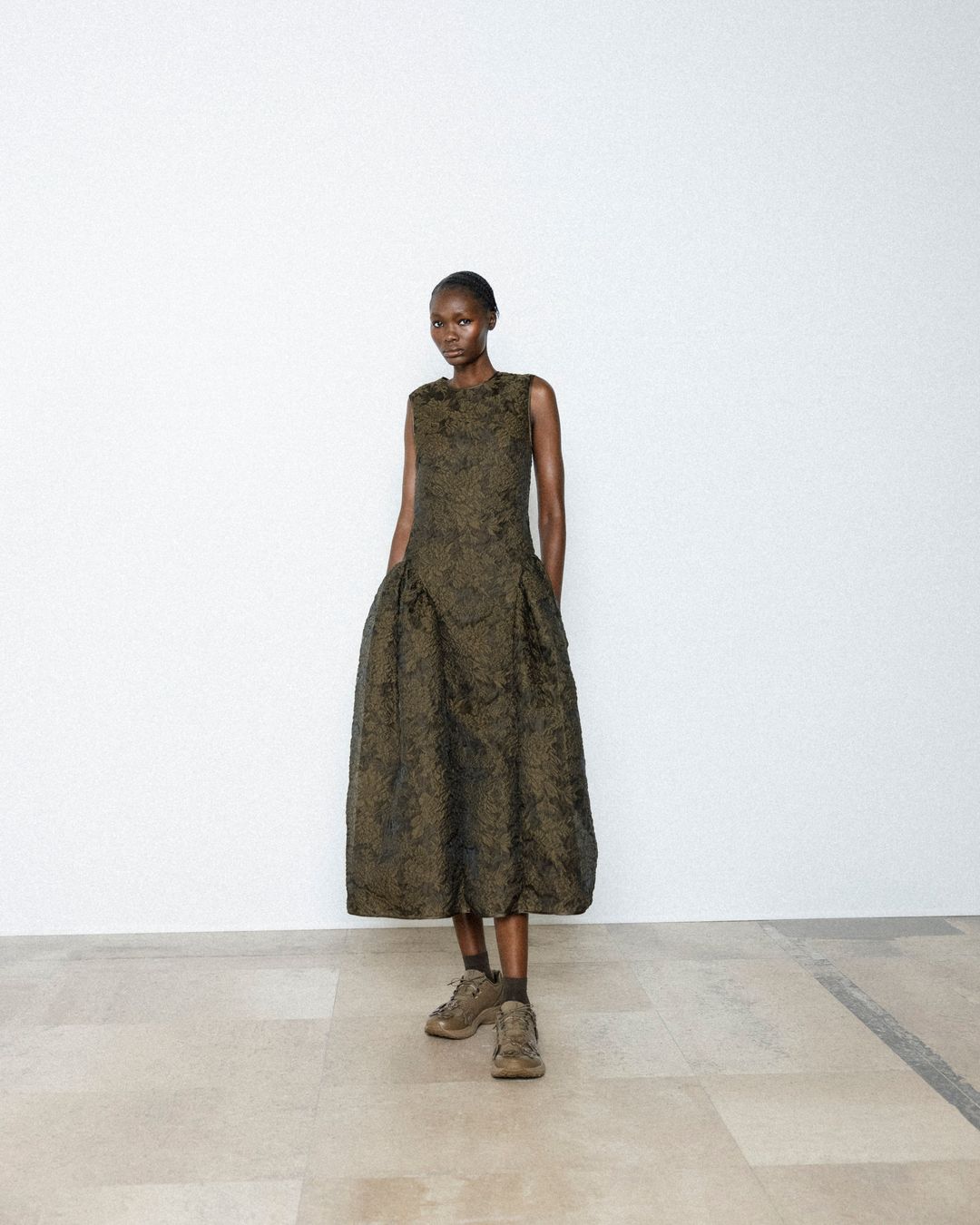 GINE | DRESS POSY MATELASSÉ BROWN #4