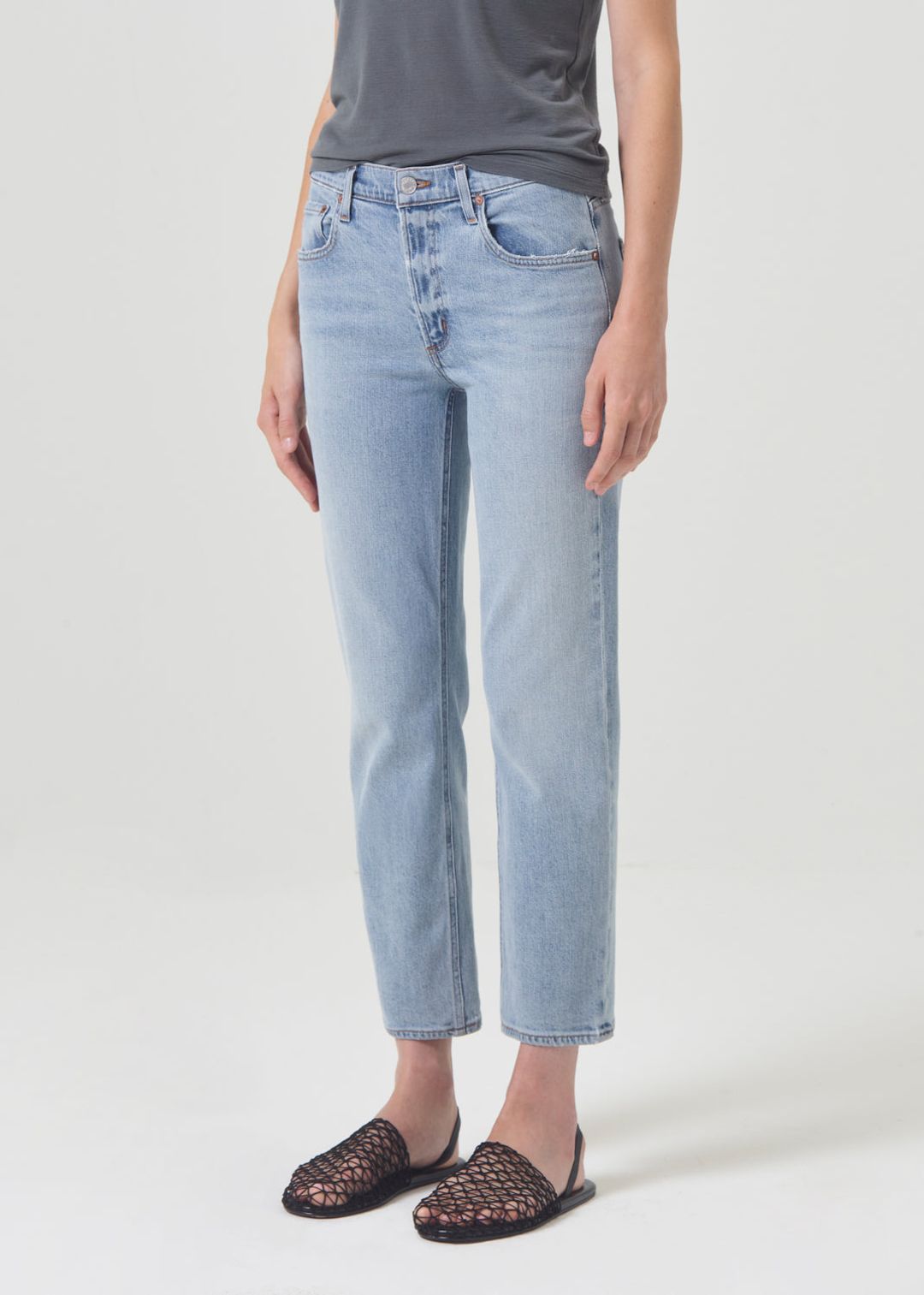 Kye Mid Rise Straight Crop (STRETCH) in Diversion #4