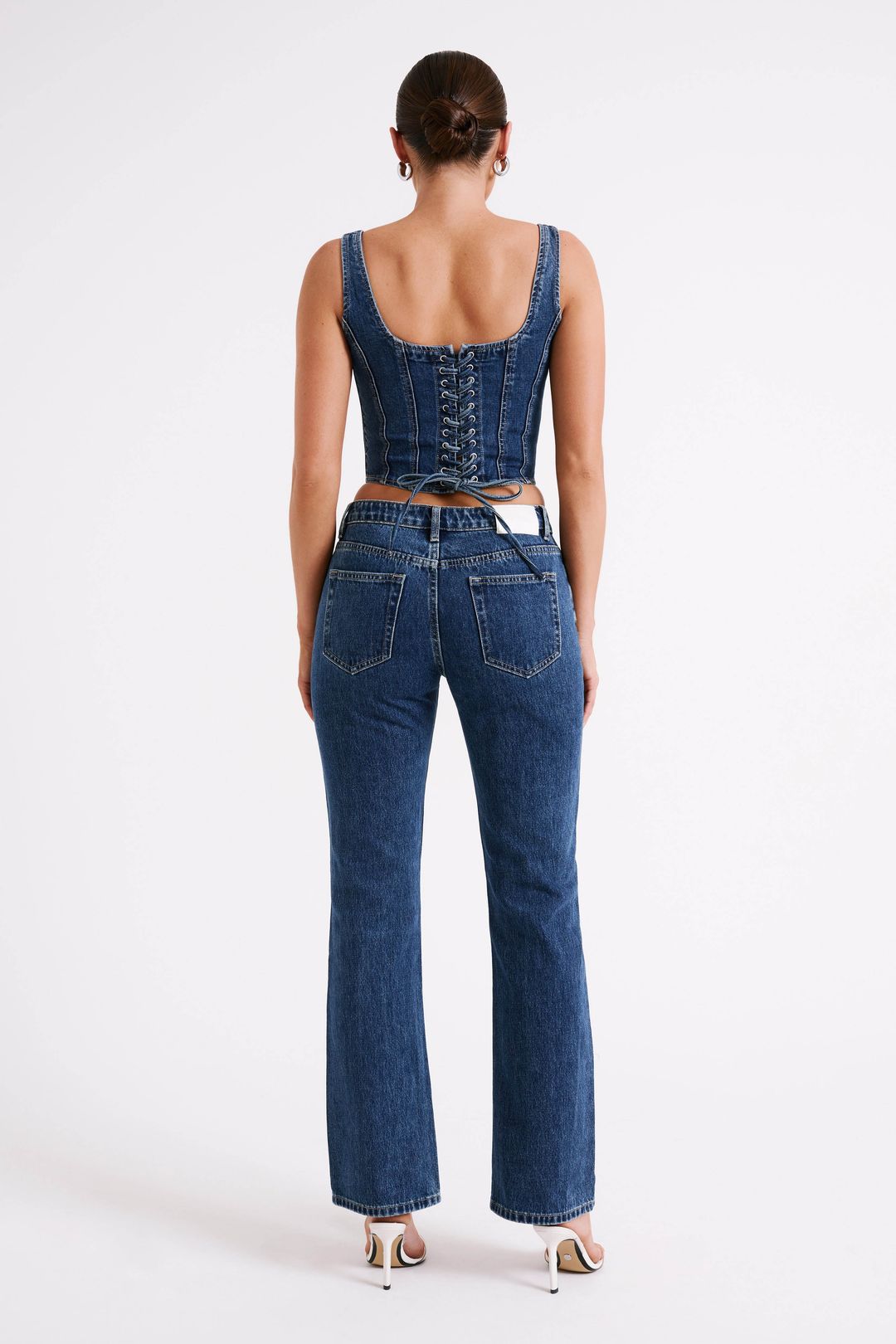 Stephy Low Rise Straight Leg Denim Jean - Dark Blue #6
