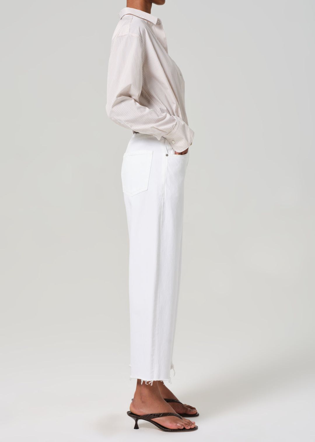 Ayla Raw Hem Crop in Harlow #3