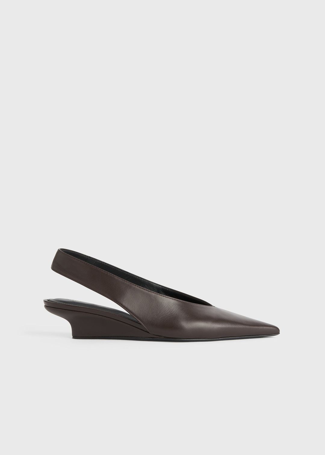 Wedge-heel Nappa slingbacks bark #8