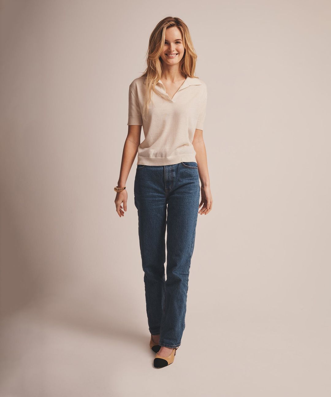 Fancy Cashmere Short Sleeve Polo #3