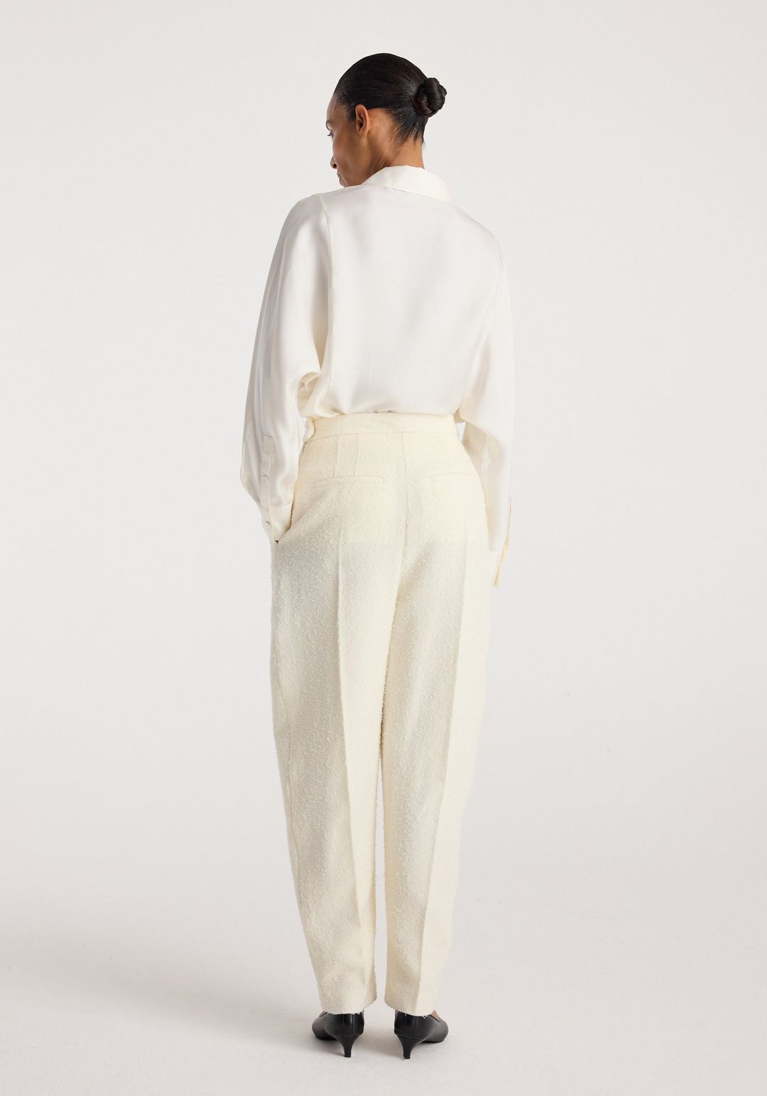 Puck - Sculptural bouclé tailored trousers | cream #3