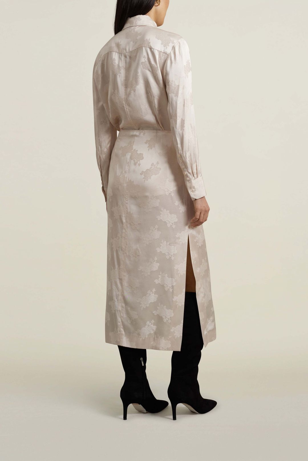 Forsyth Pencil Skirt in Cream Viscose Floral #5