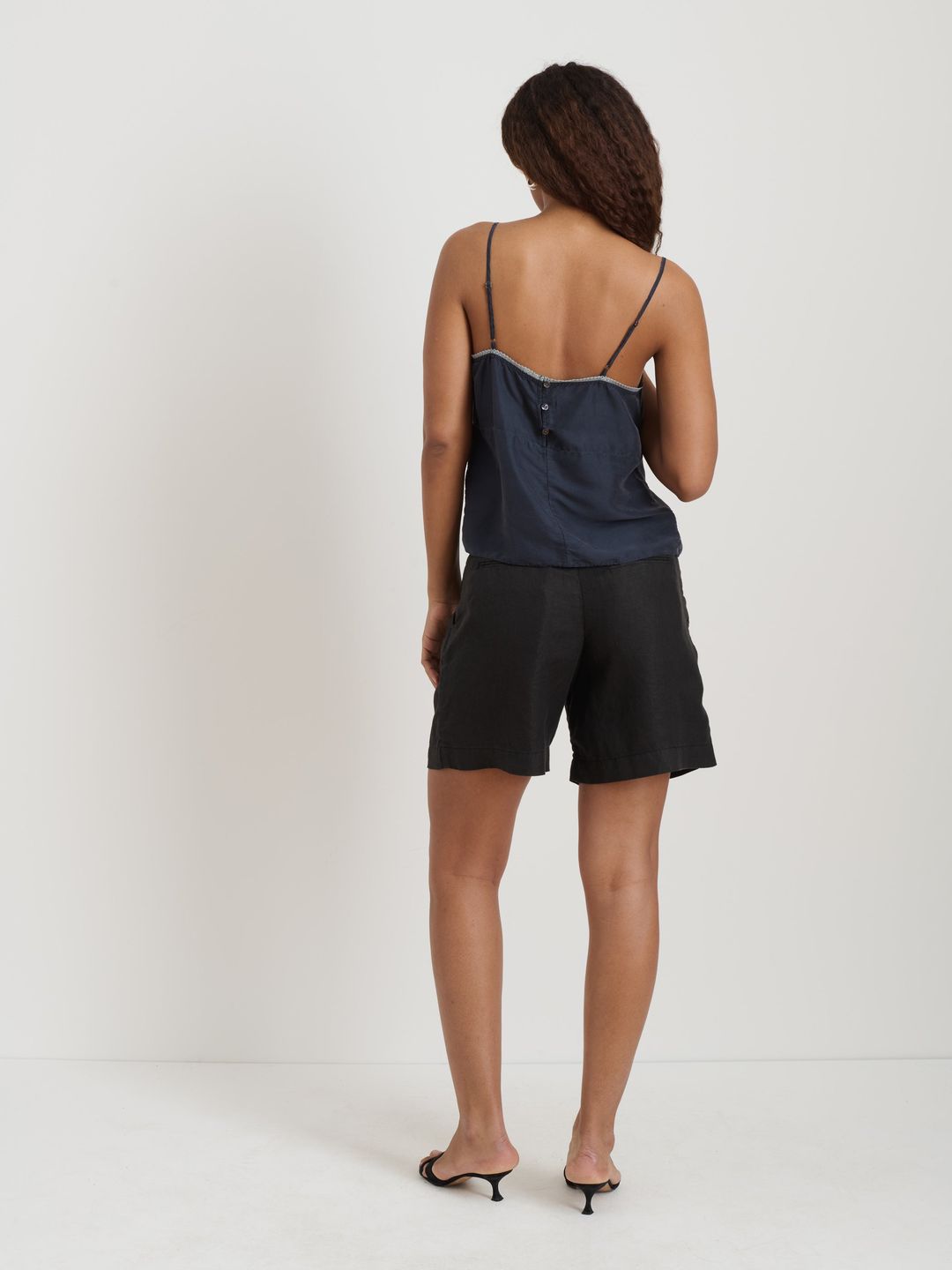 Luna Pleated Short In Linen #5