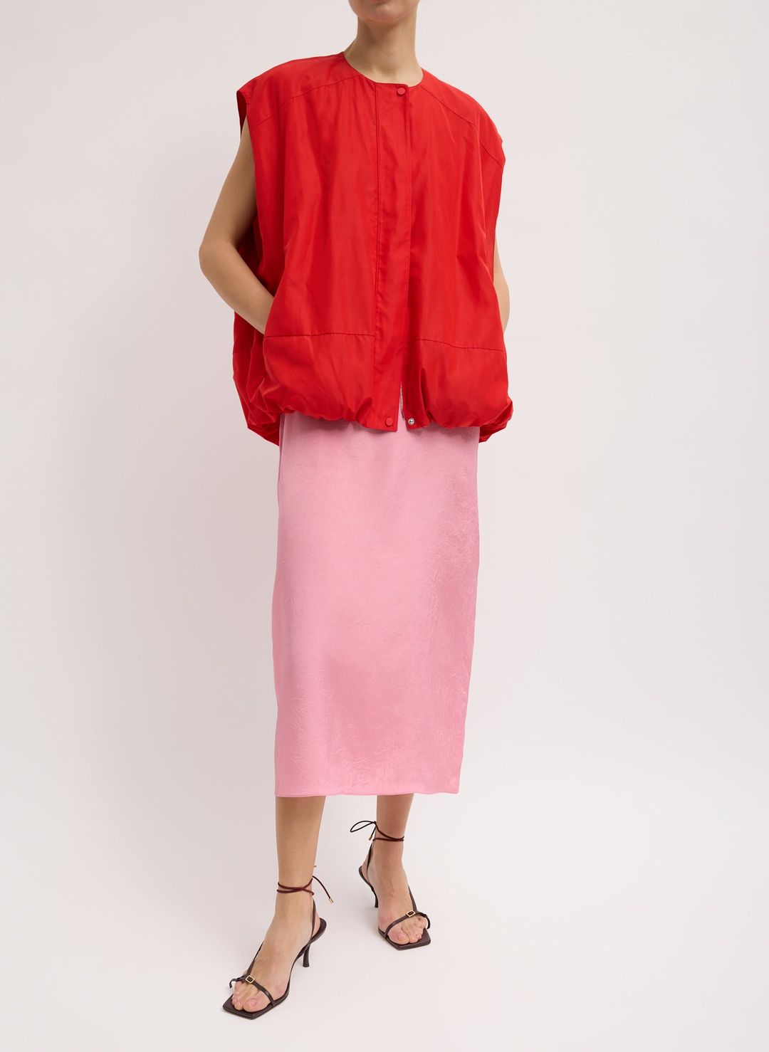 Italian Sporty Nylon Sleeveless Blousant Vest