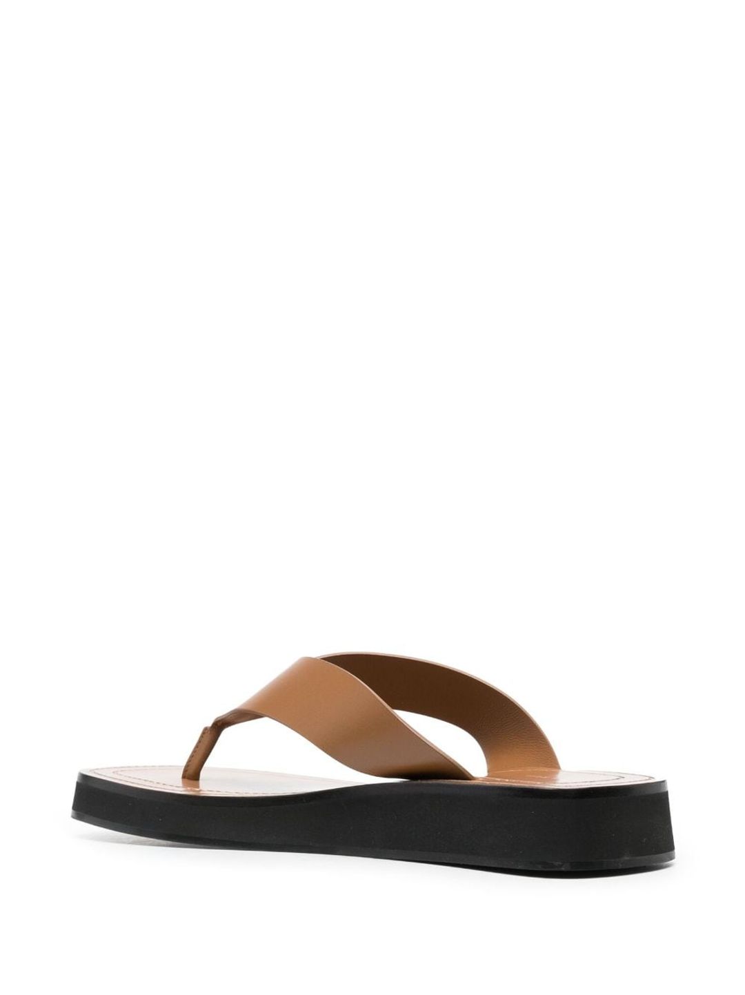 Ginza Flip-flop Smooth Calfskin Sandals In Brown #3