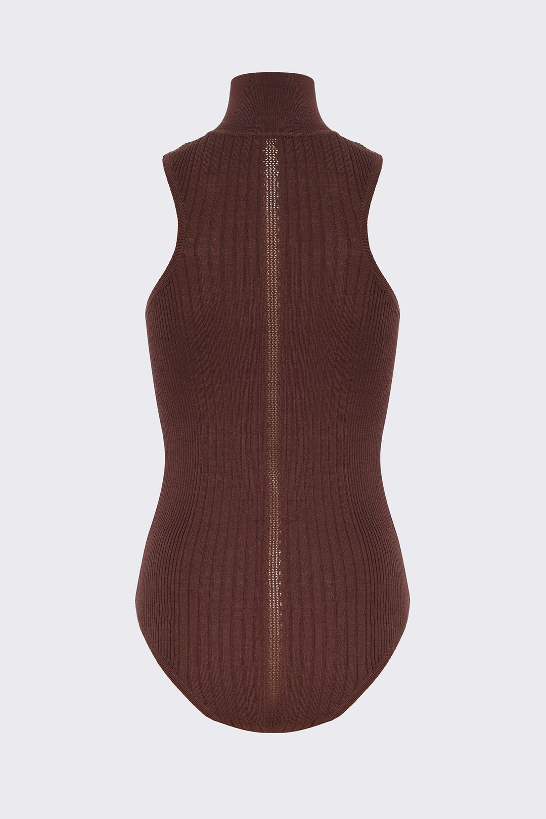 HIGH NECK BODY SUIT | CHOCOLATE BROWN #4