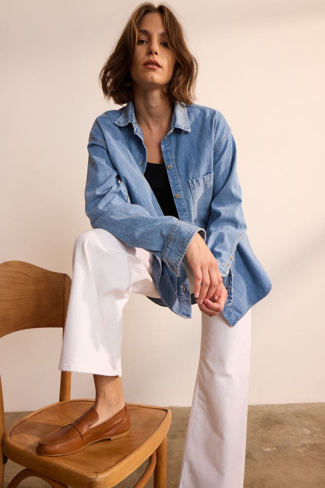 The Wide A Leg in Soft White #9