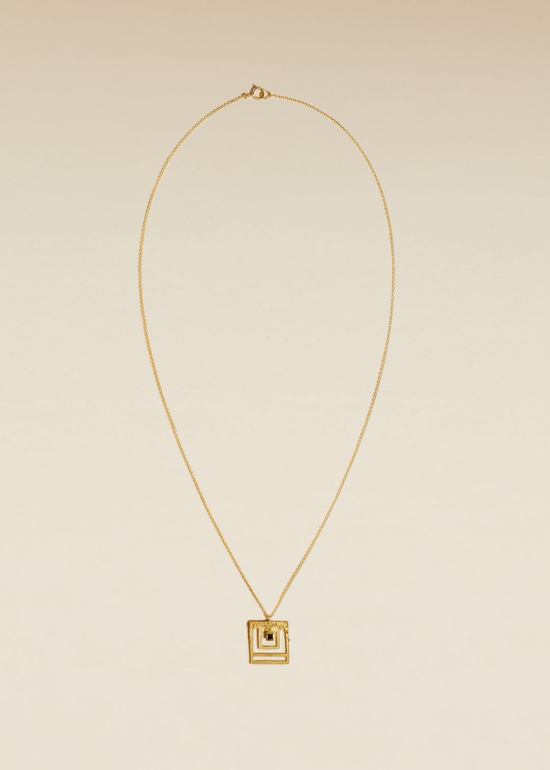 The KHAITE x Elhanati Short Pendant Necklace in Gold with Spinels