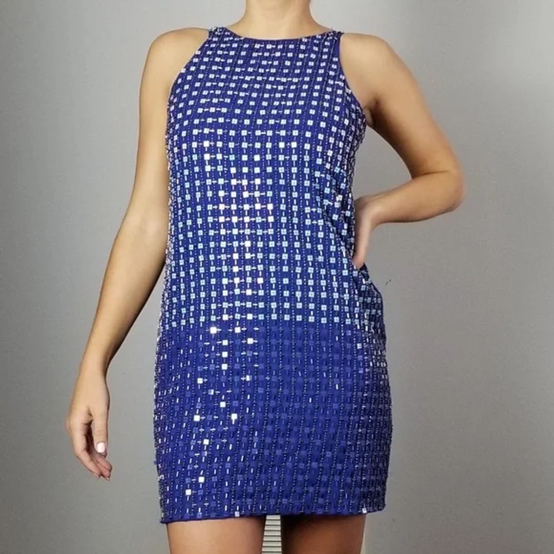 Blue Sequin Dress #4