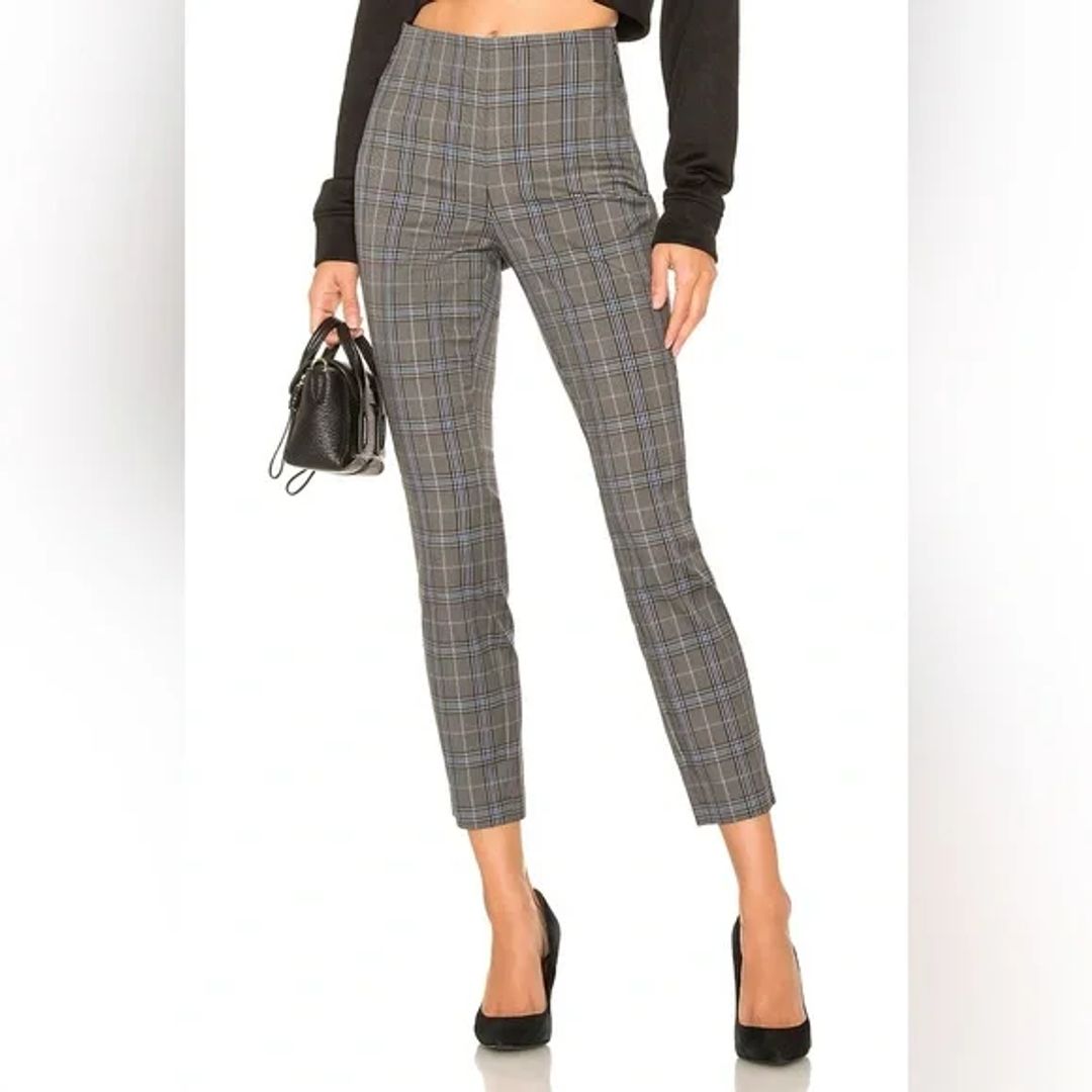 Simone Slim Fit Grey Plaid #2