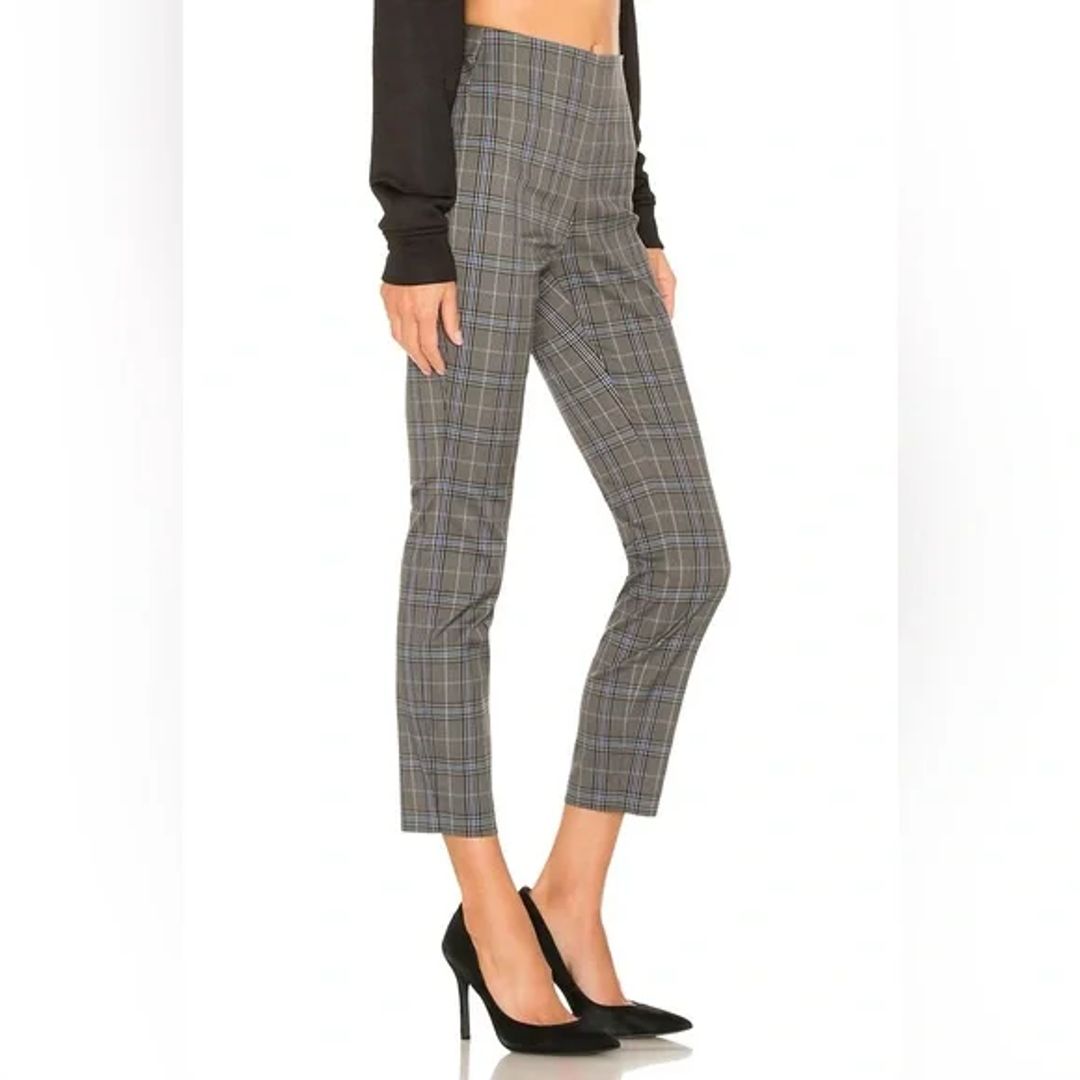 Simone Slim Fit Grey Plaid #5