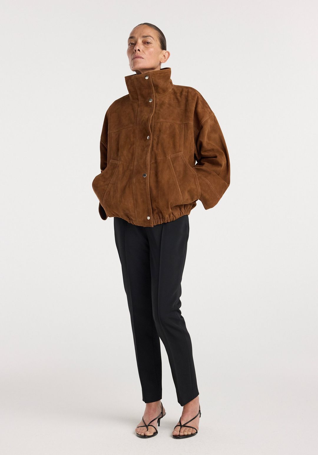Reinvented suede jacket | cognac #7