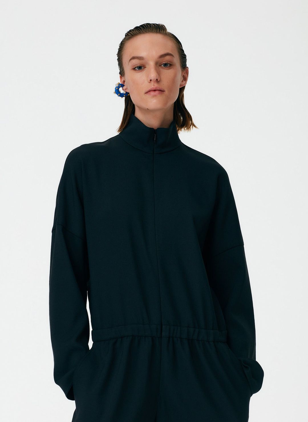 Chalky Drape Zip Up Jumpsuit #15