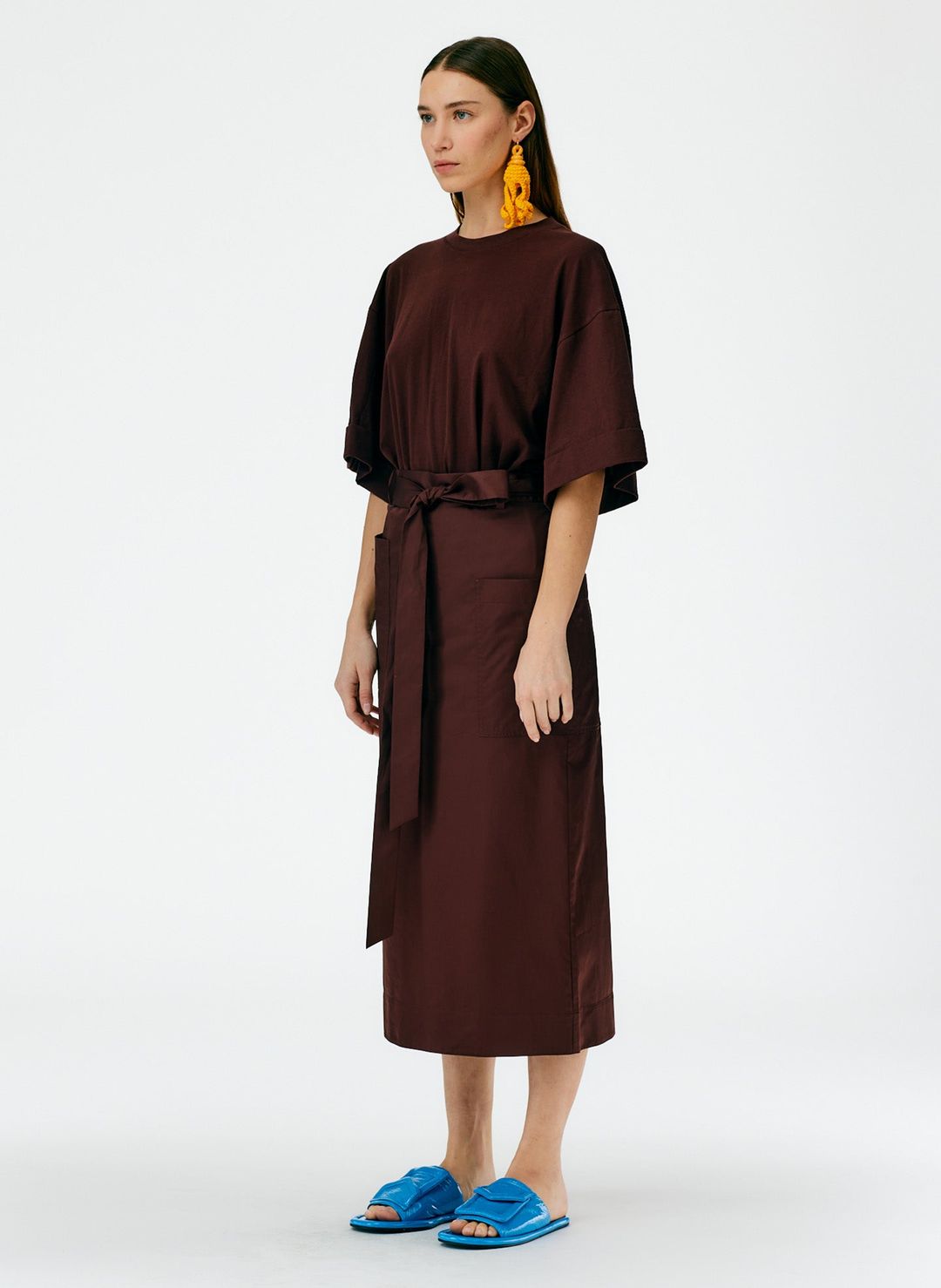 Eco Poplin Lean Back Wrap Skirt #3