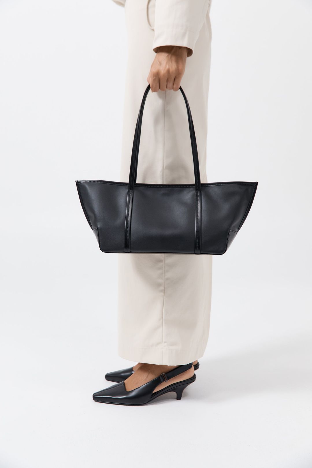 Slim Bateau Tote - Black