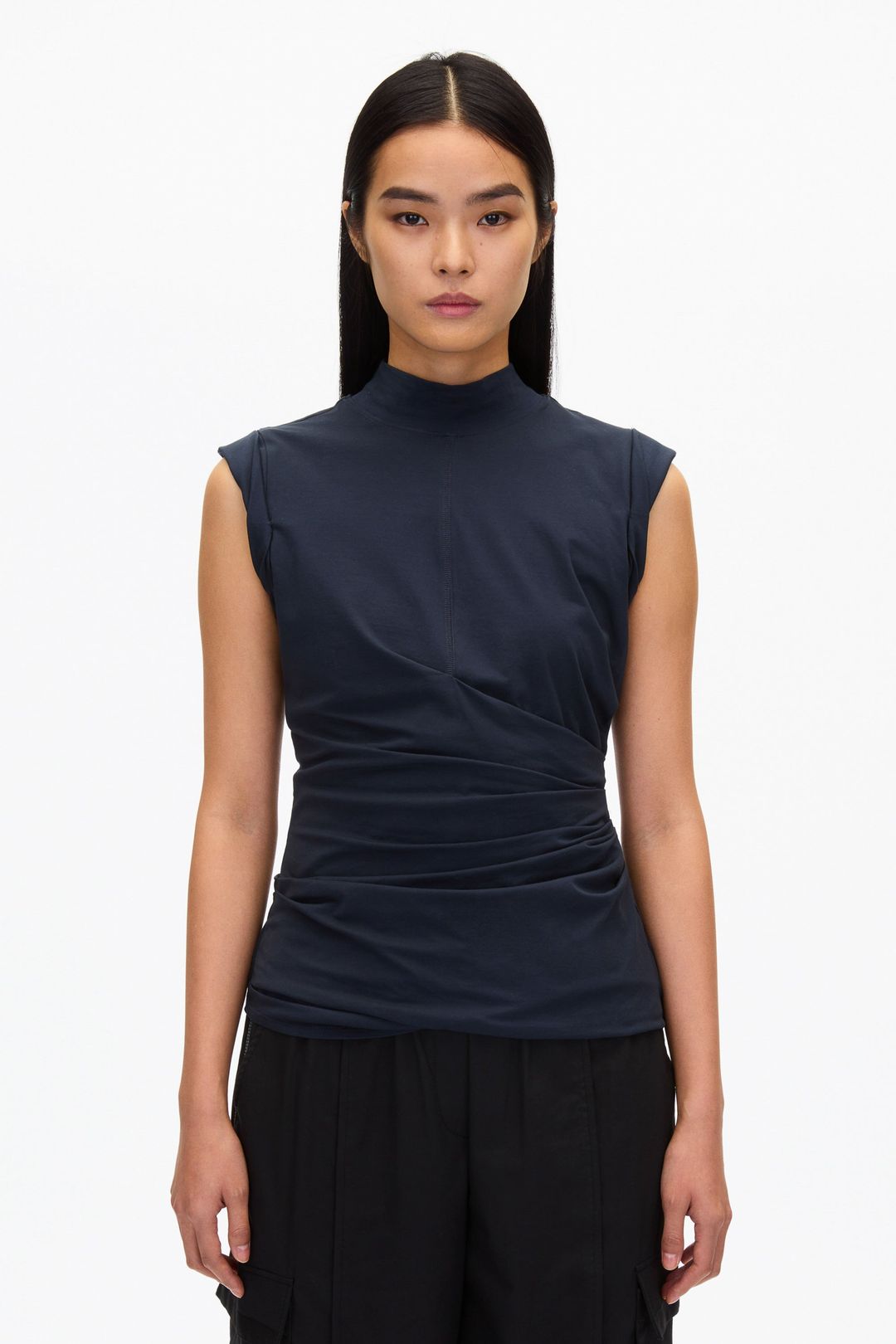 Draped Mockneck Tank #6