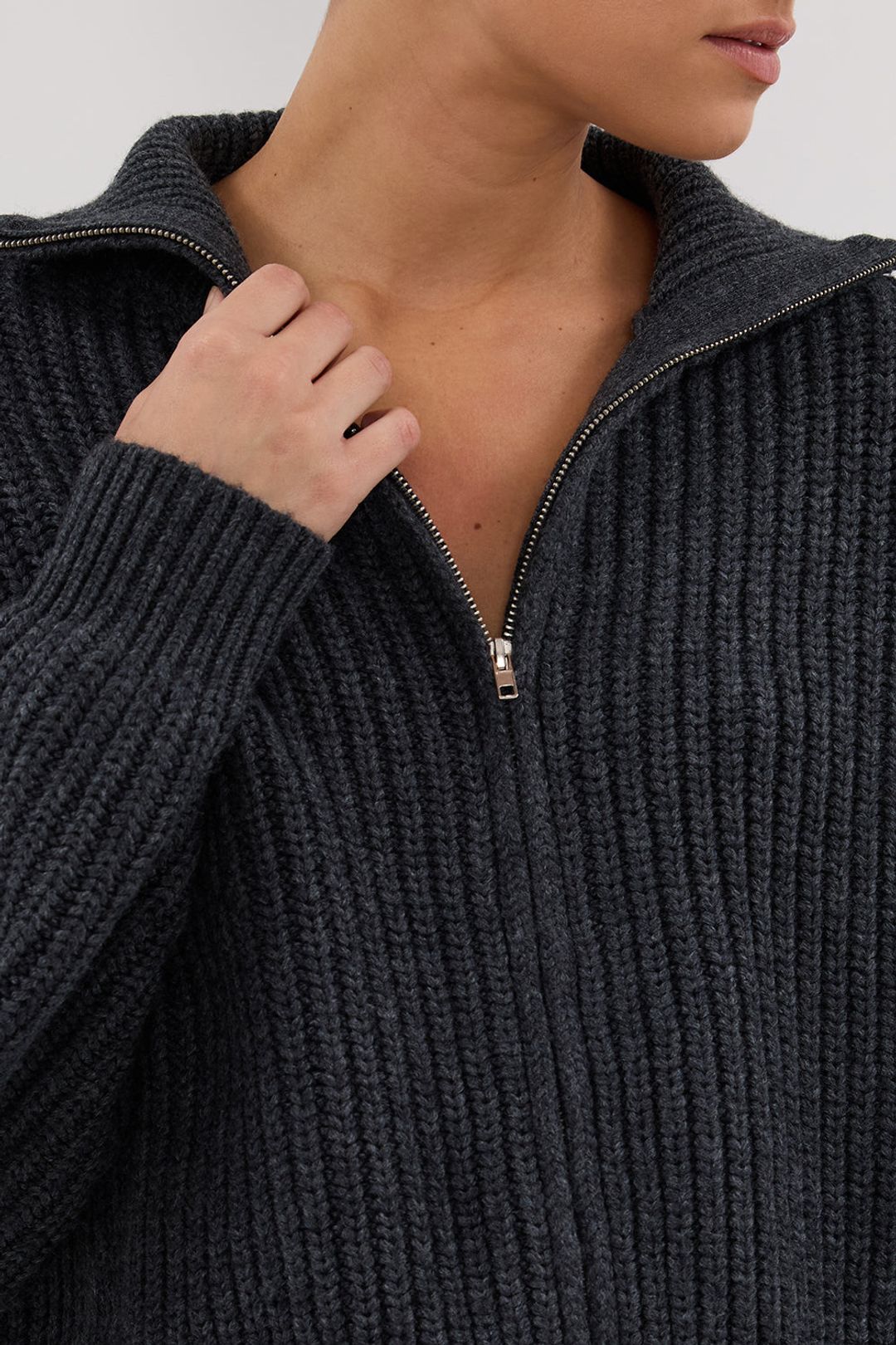 ISSY CHARCOAL WOOL BLEND JUMPER #6