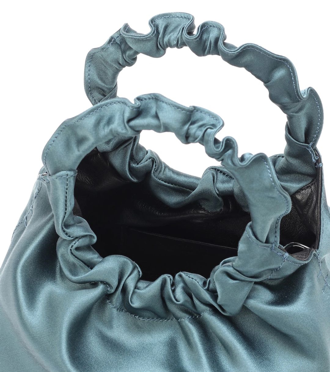 Double Circle Small Satin Tote In Blue #4