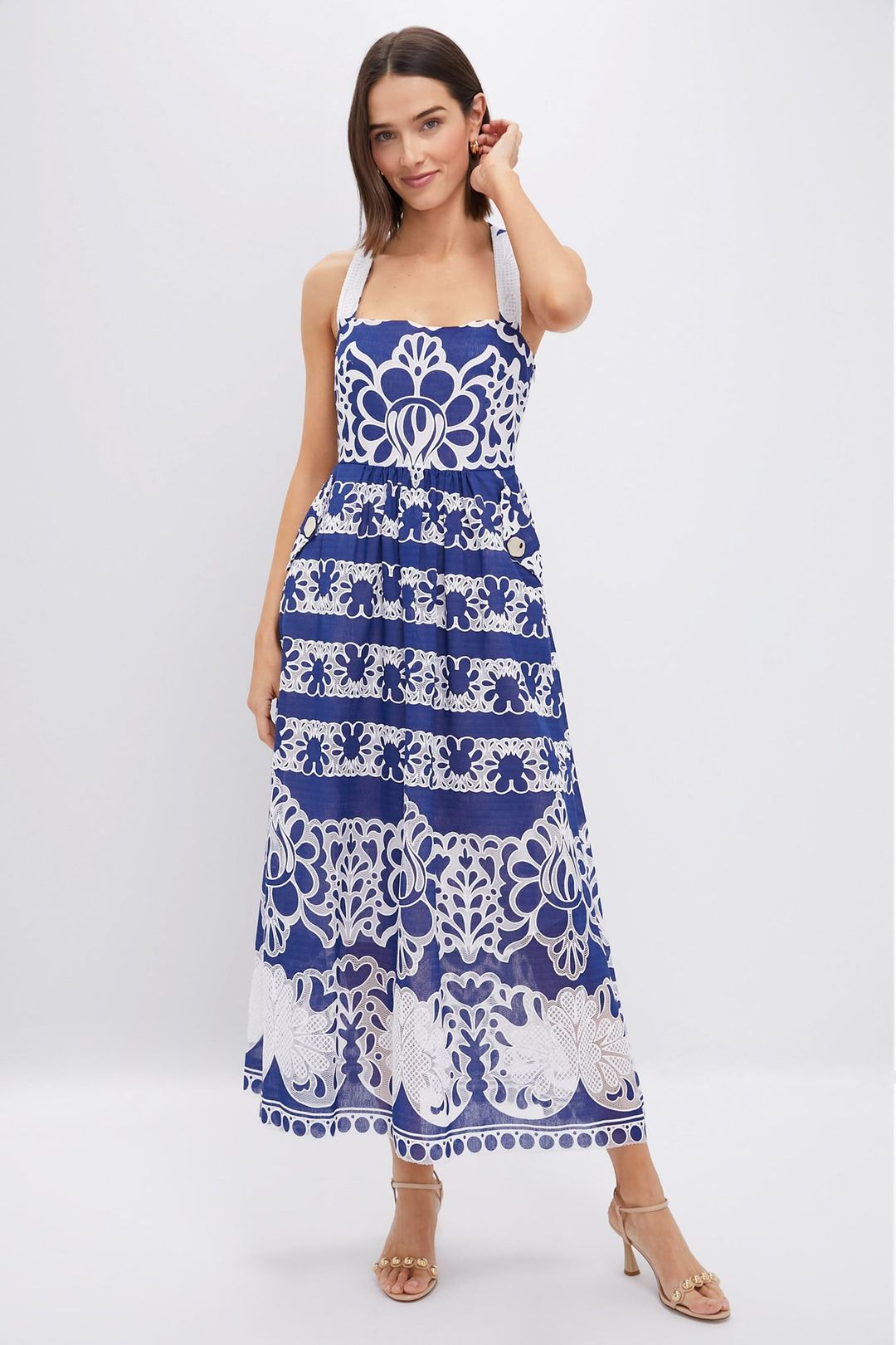 Navy Mavaro Lace Dress