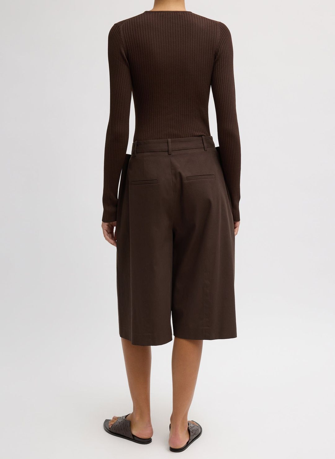Luxe Spring Twill Tucked Pleated Wide Leg Short #3
