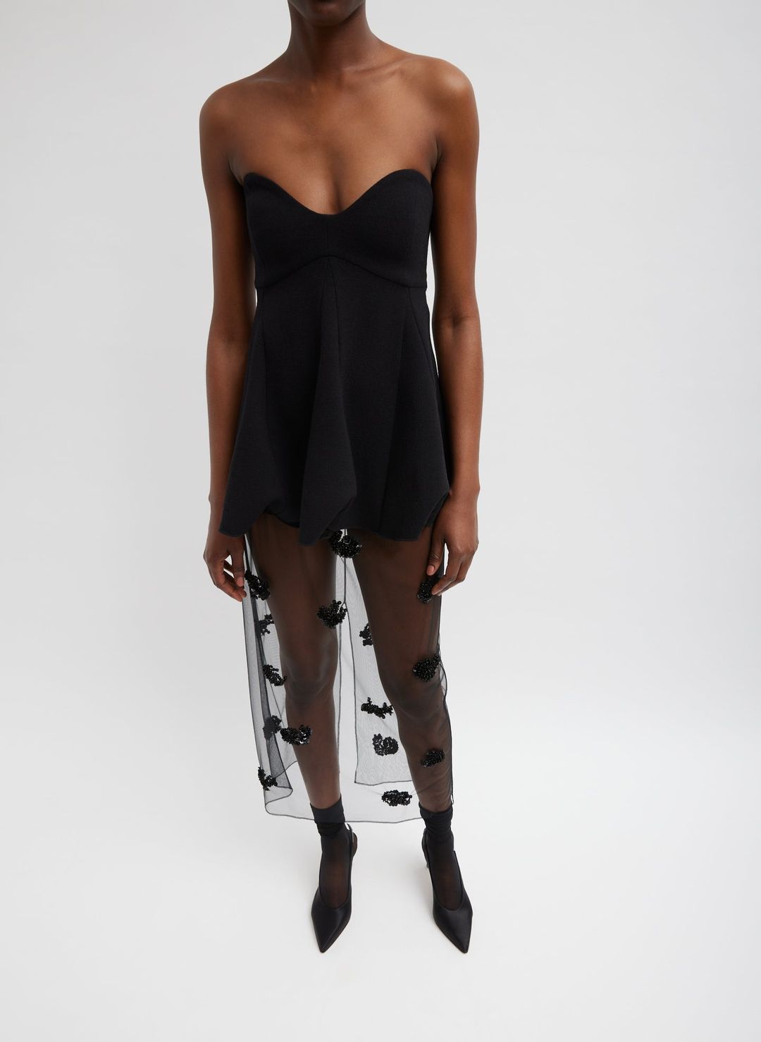 Melee Crepe Strapless Top #6