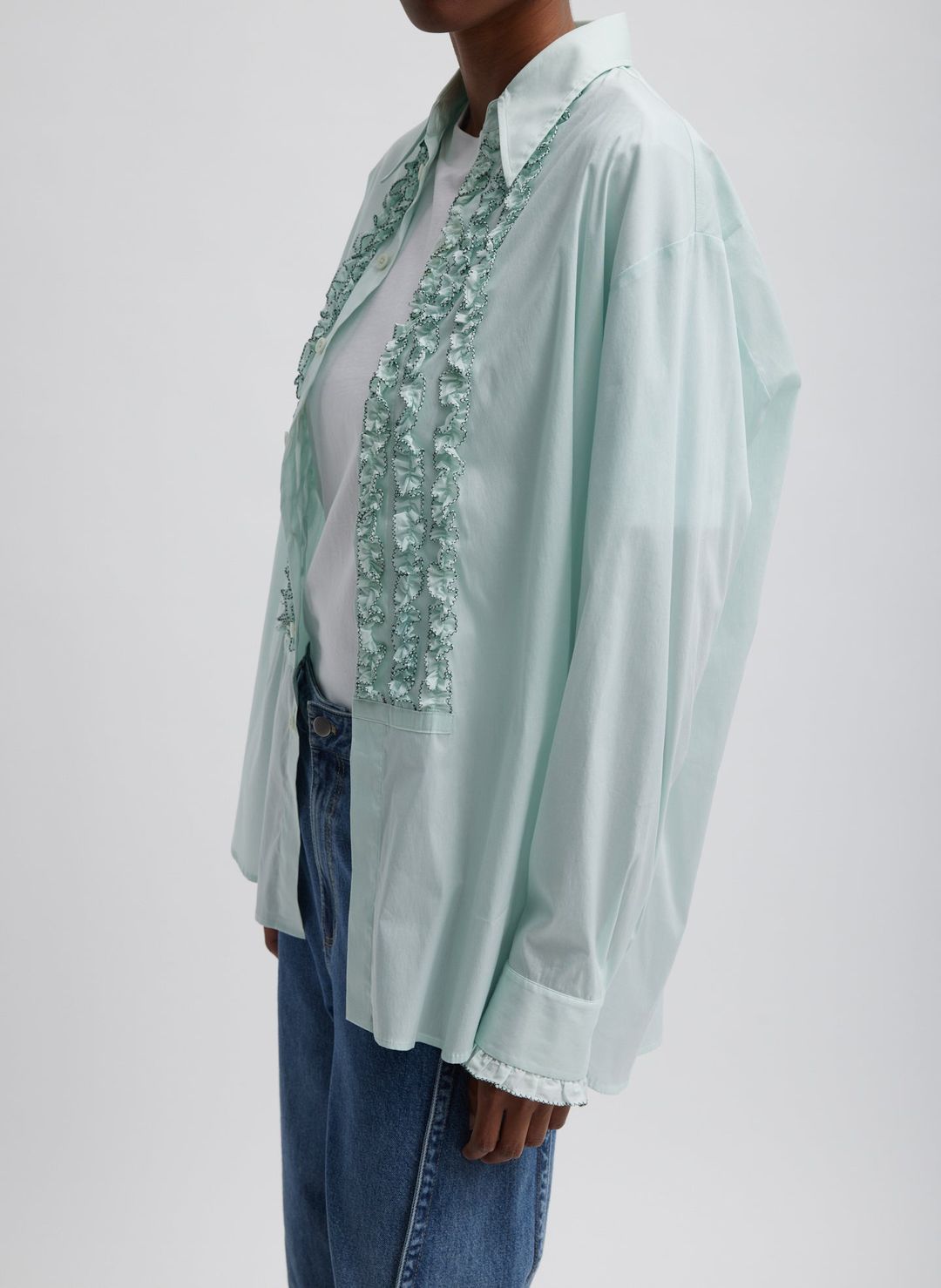 Light Weight Cotton Nylon Easy Tuxedo Shirt #7