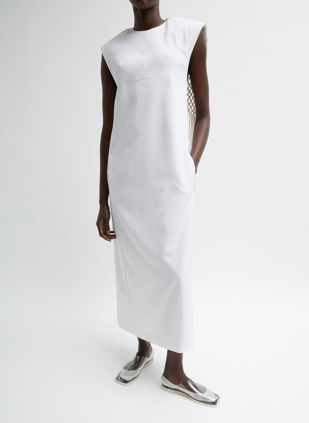 Stretch Silk Nylon Macrame Dress