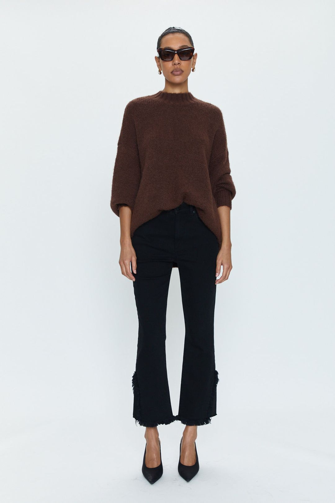 Carlen Mock Neck Sweater - Cocoa #4